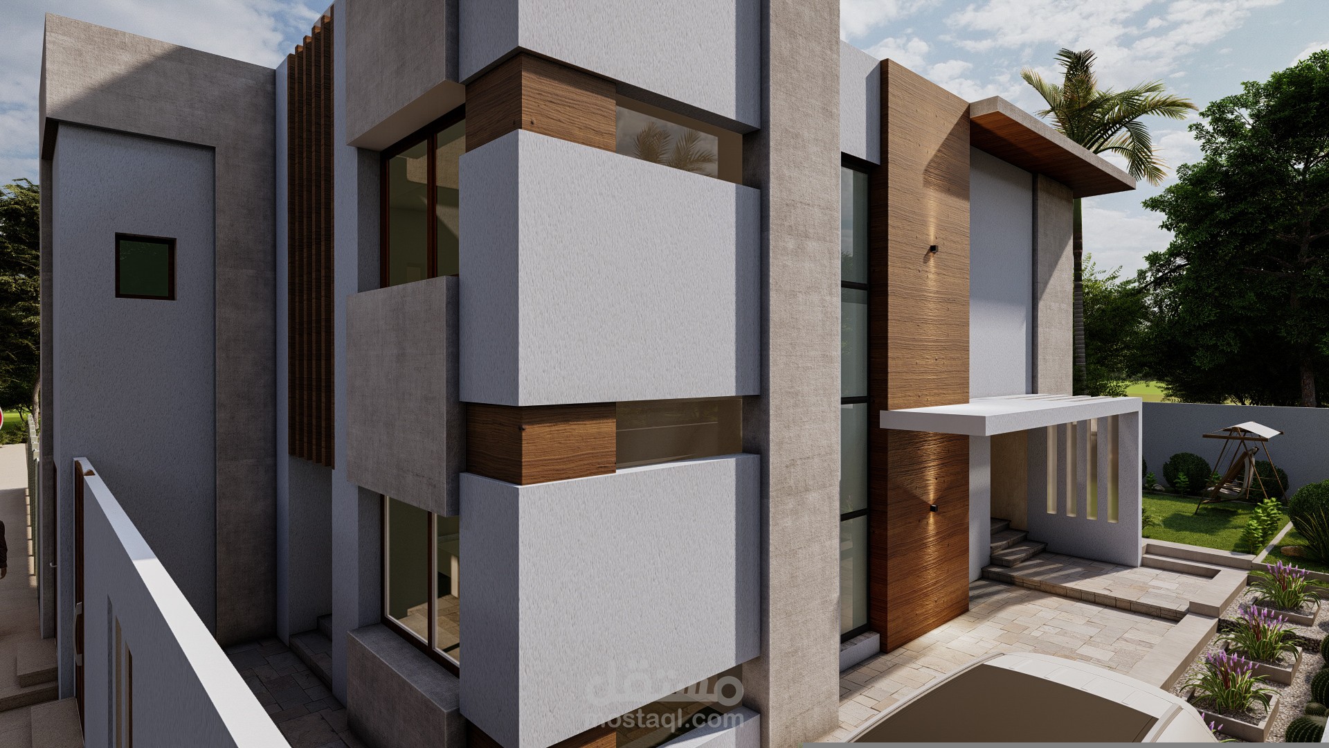 إعادة تصميم واجهة فيلا قائمة بالمملكة السعودية