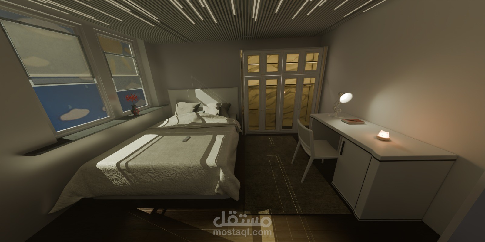 غرفه شاب  صغيره