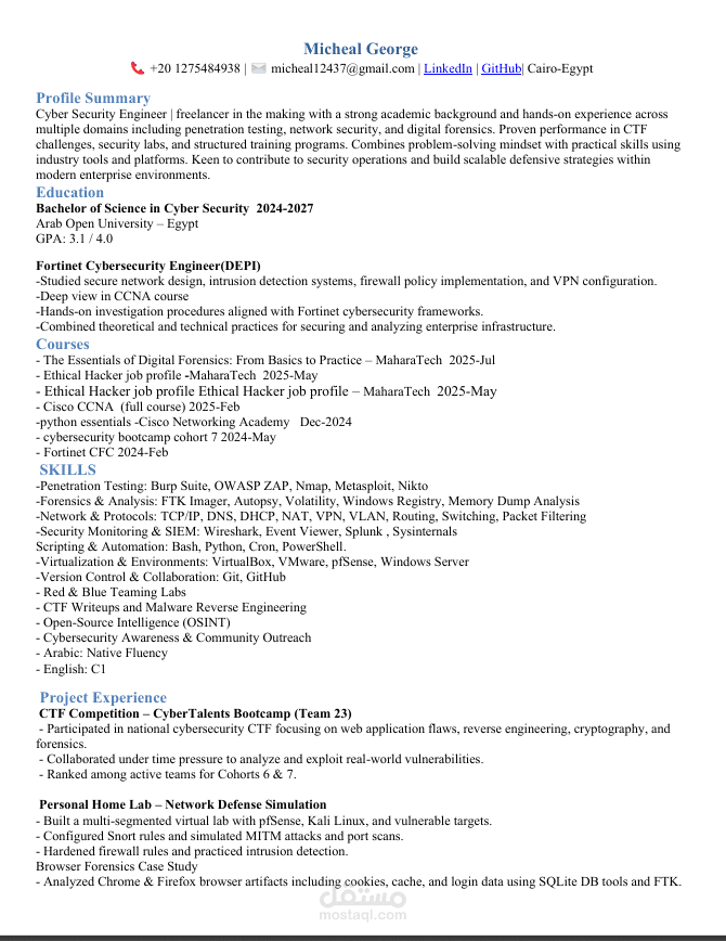 ATS frindly CV
