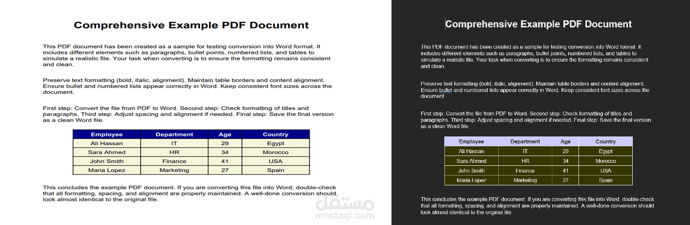 تحويل ملفات PDF إلى Word و العكس مع الحفاظ على التنسيق