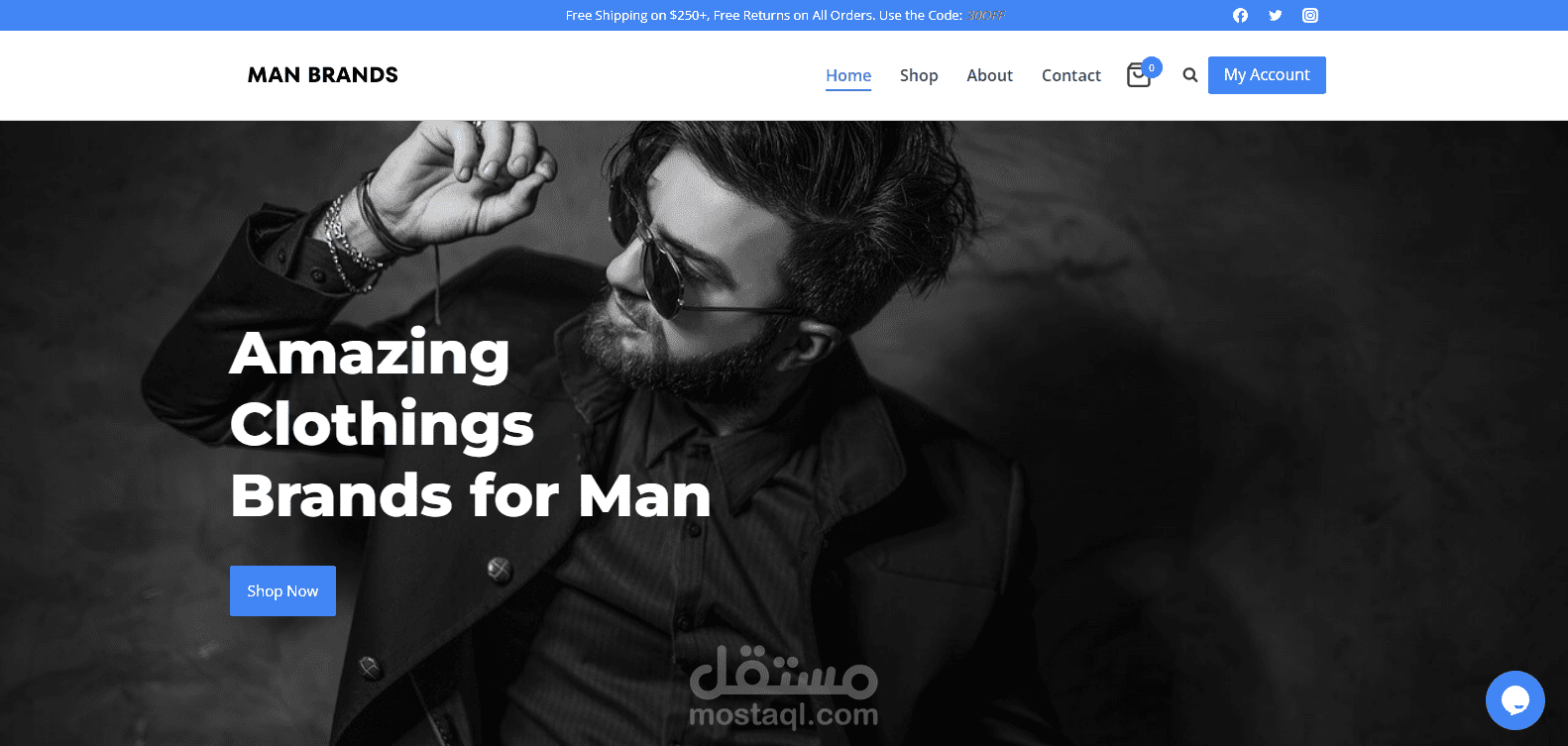 متجر ووكومرس لملابس رجالية دروبشيبينغ