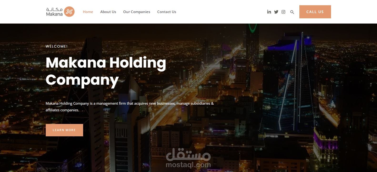 موقع ووردبريس لشركة استشارات