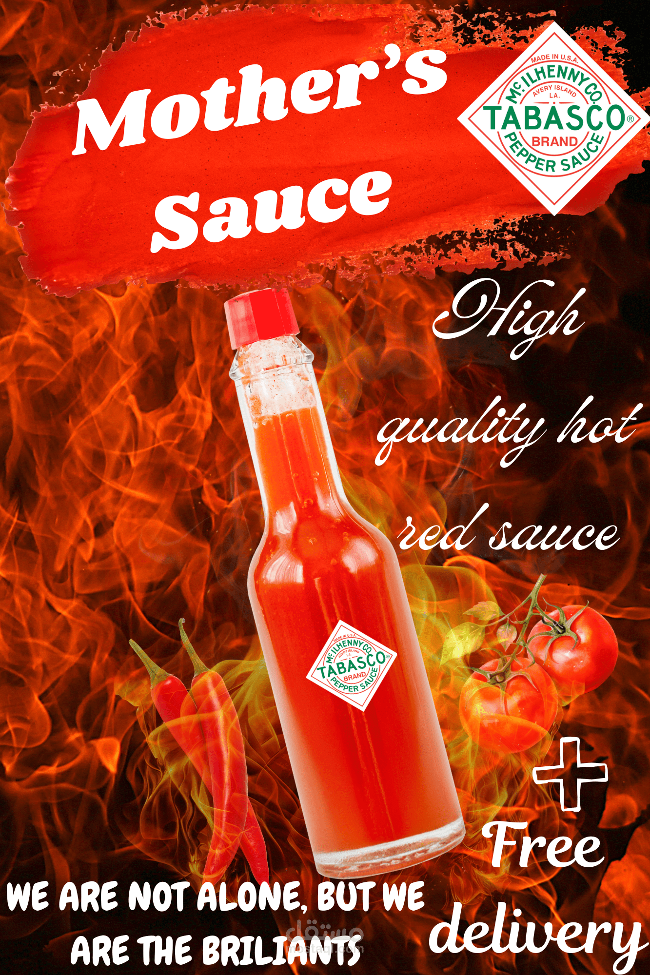 A flyer for a hot sauce factory.