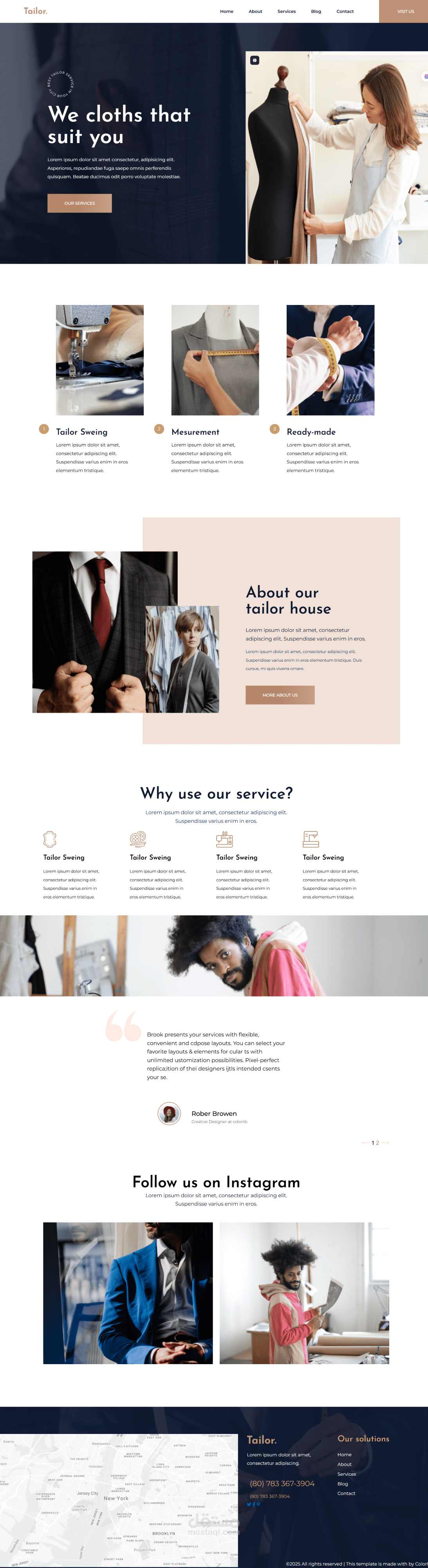 تصميم لصفحة موقع باستخدام HTML and CSS