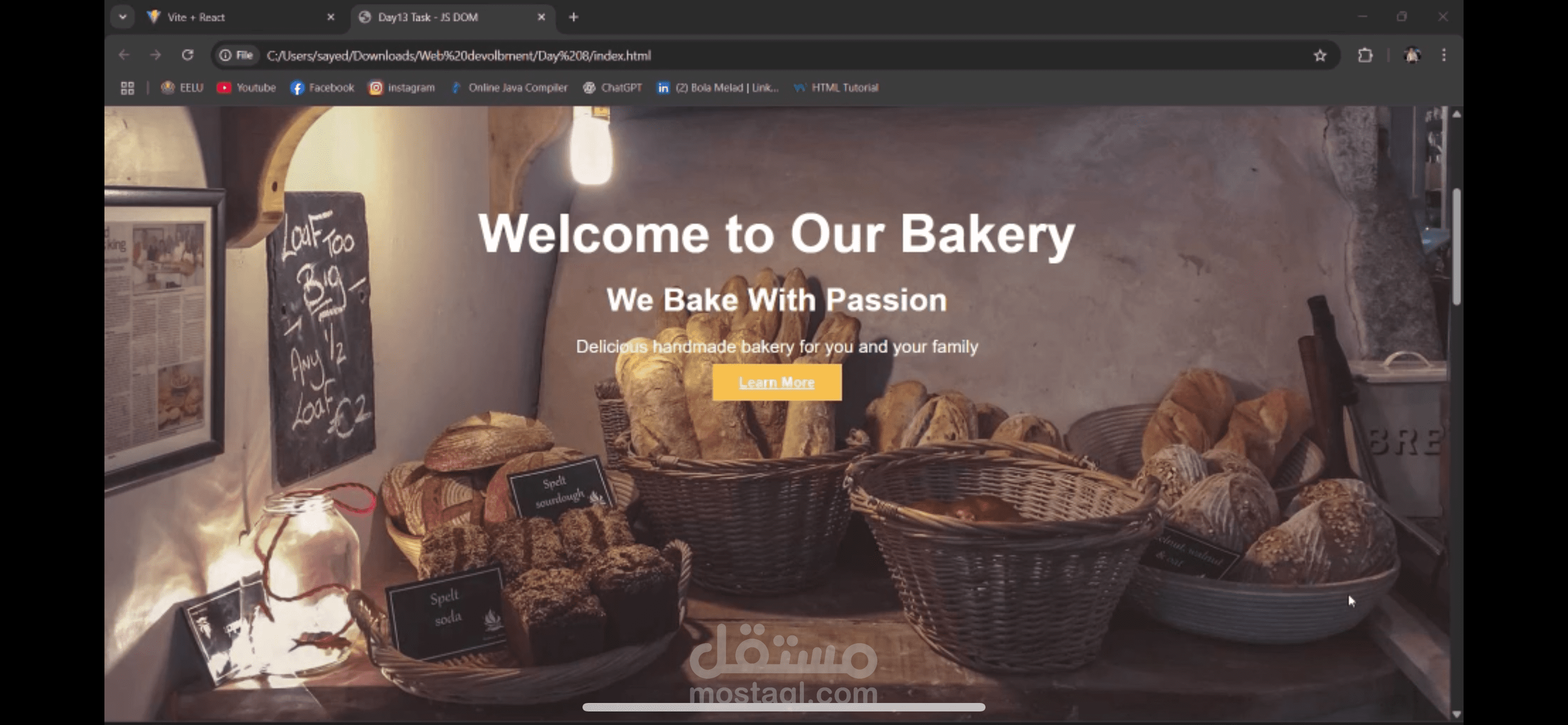Bakery website