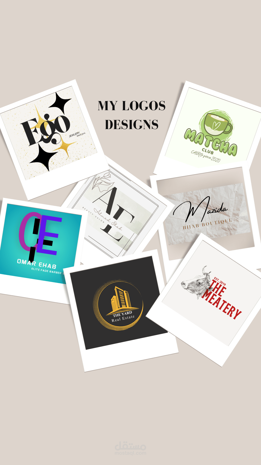 تصميم اعلاني لبراندات مختلفة