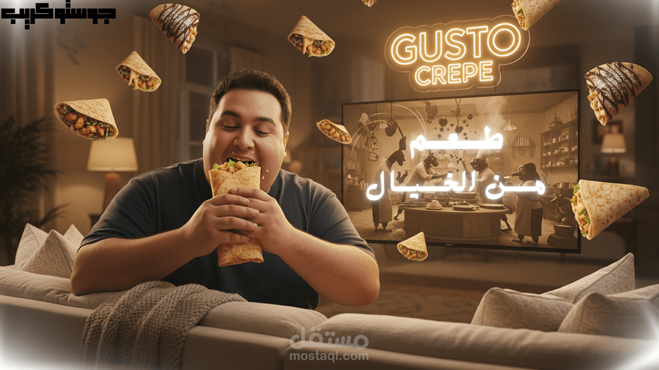 تصميم اعلاني لاحد المطاعم