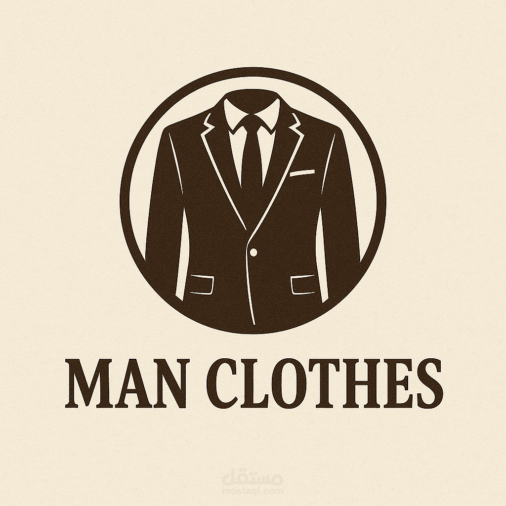 لوجو محل ملابس تحت اسم Man clothes