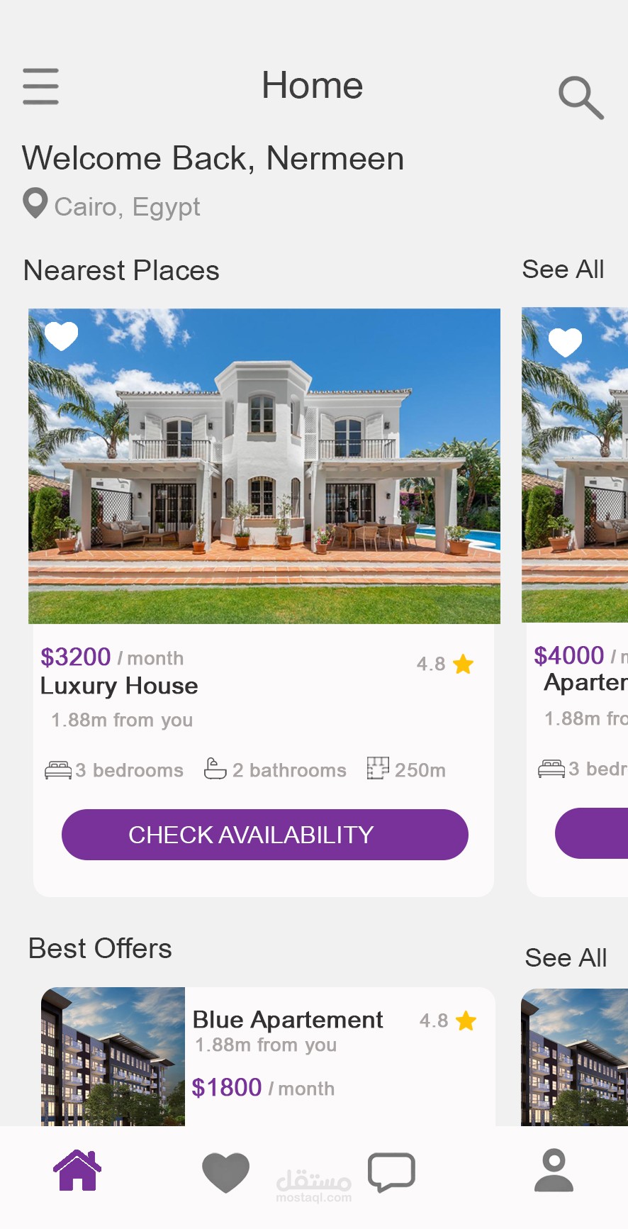 تصميم واجهة تطبيق موبايل احترافي