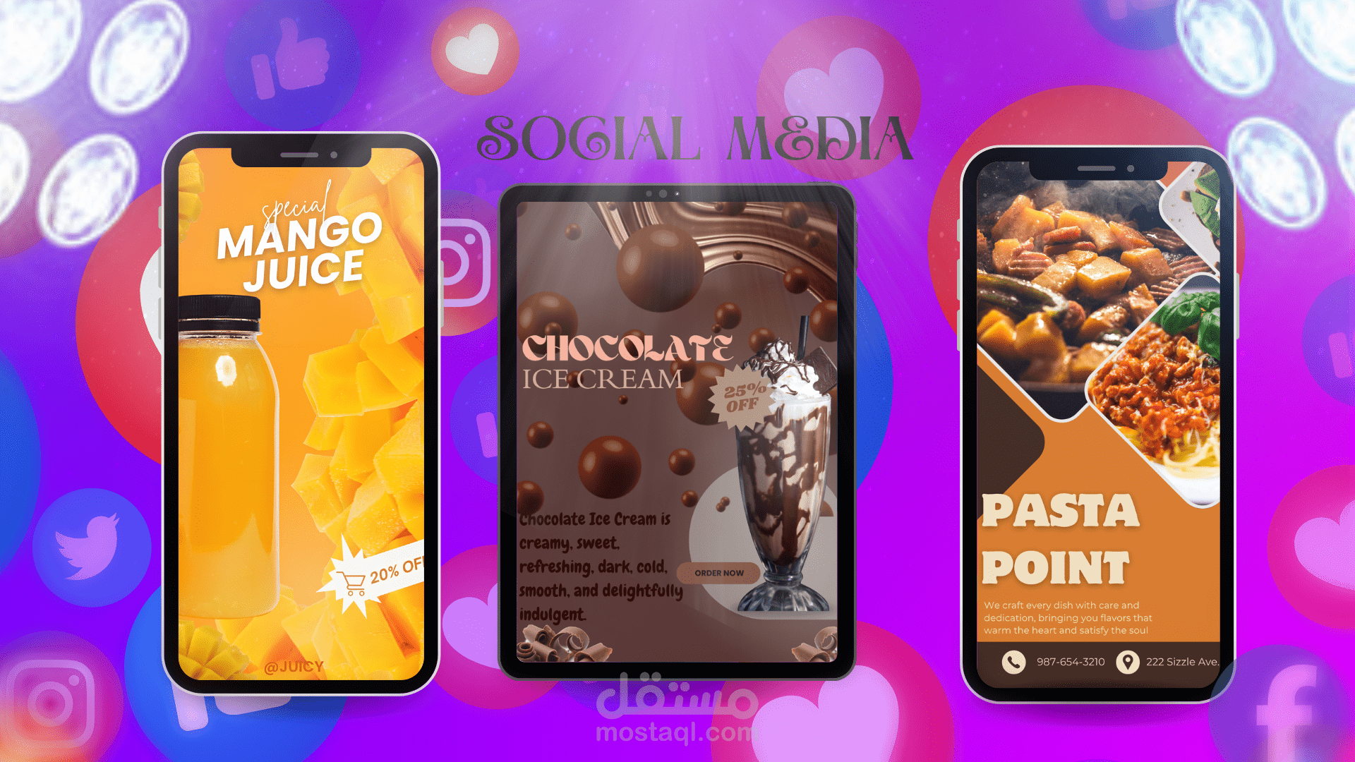 create social media posts and Flyers for restaurants & cafes