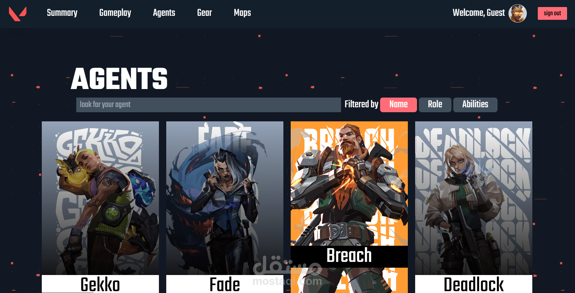 fan made VALORANT website