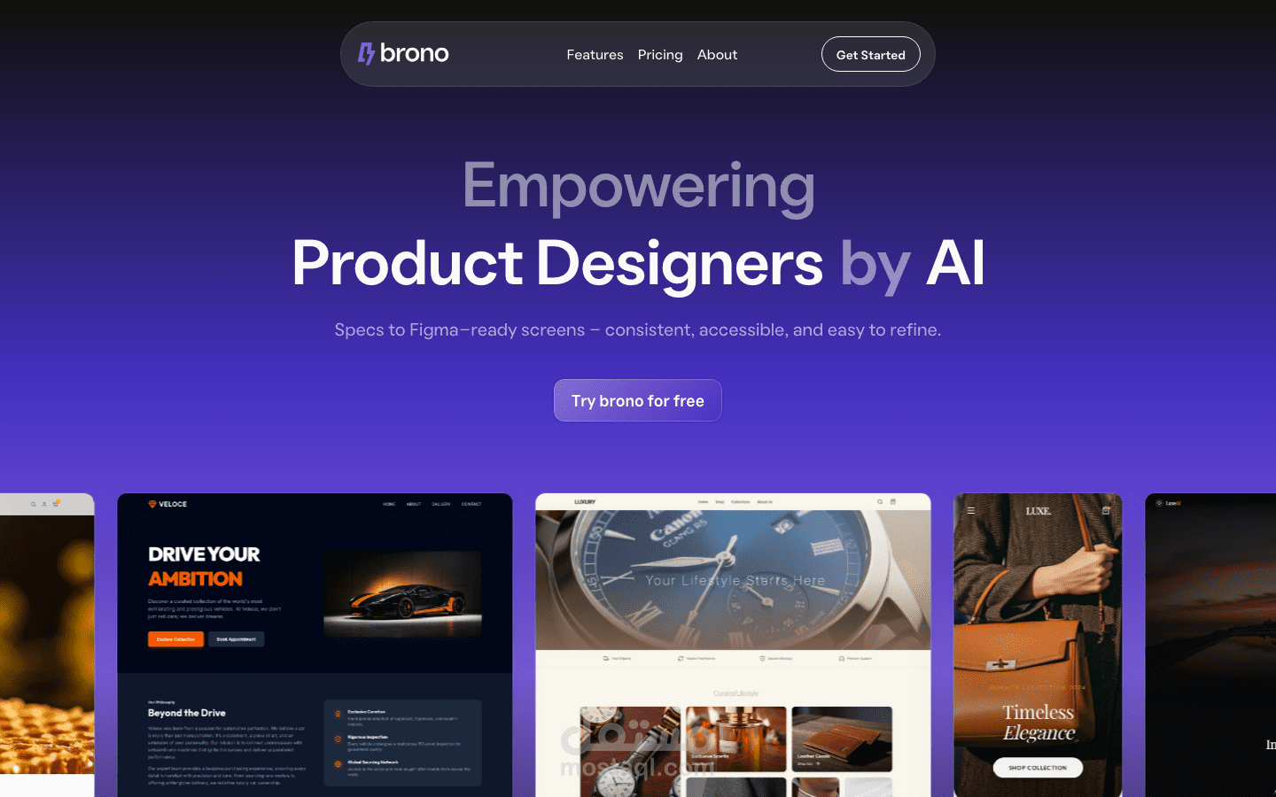 تصميم منصة Brono للإعلانات الرقمية