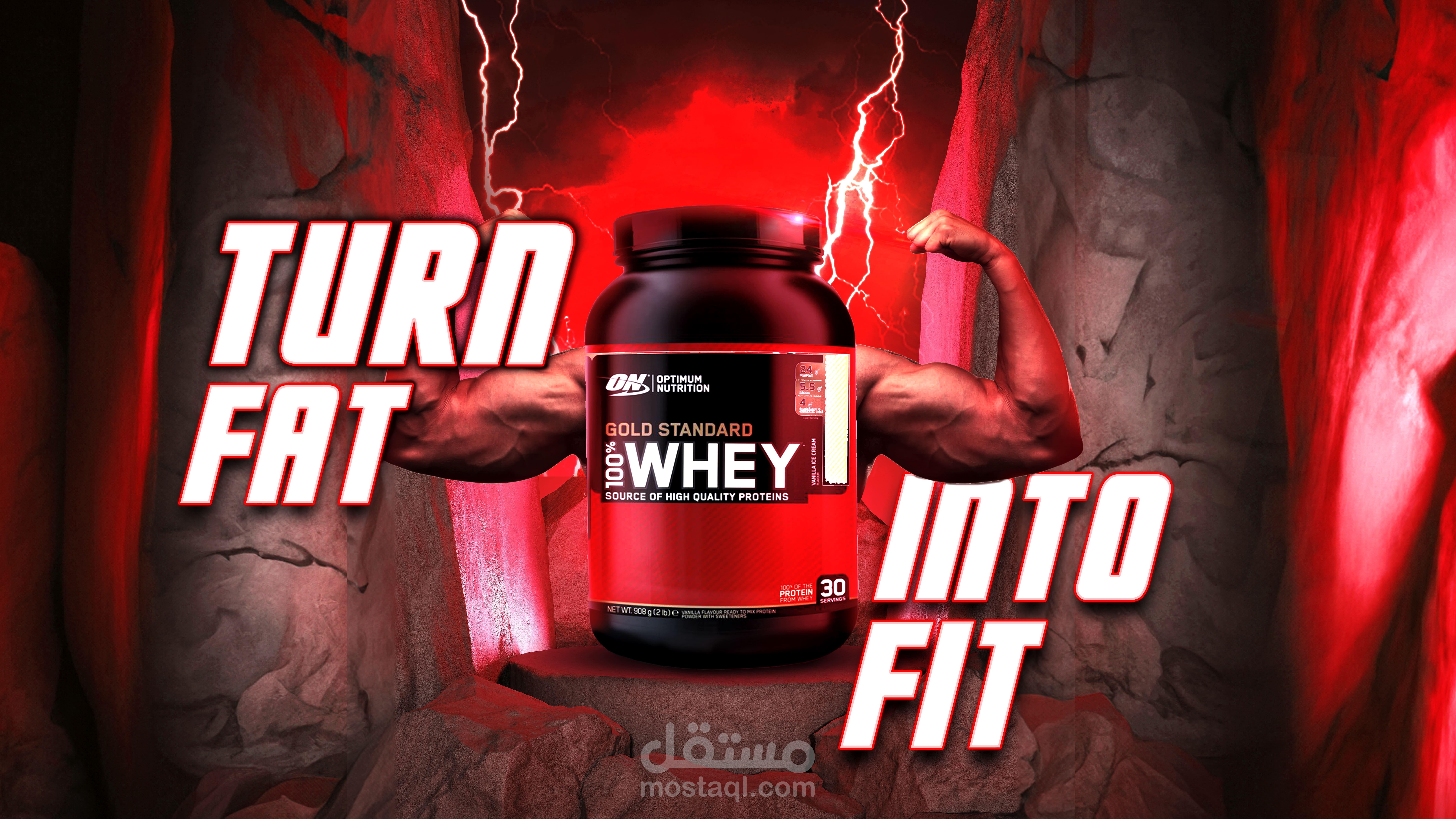 whey protein social media design