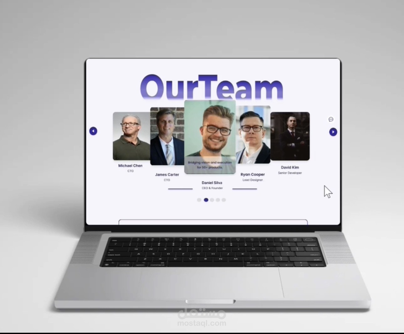 جزء عرض فريق العمل لموقع سوفت وير