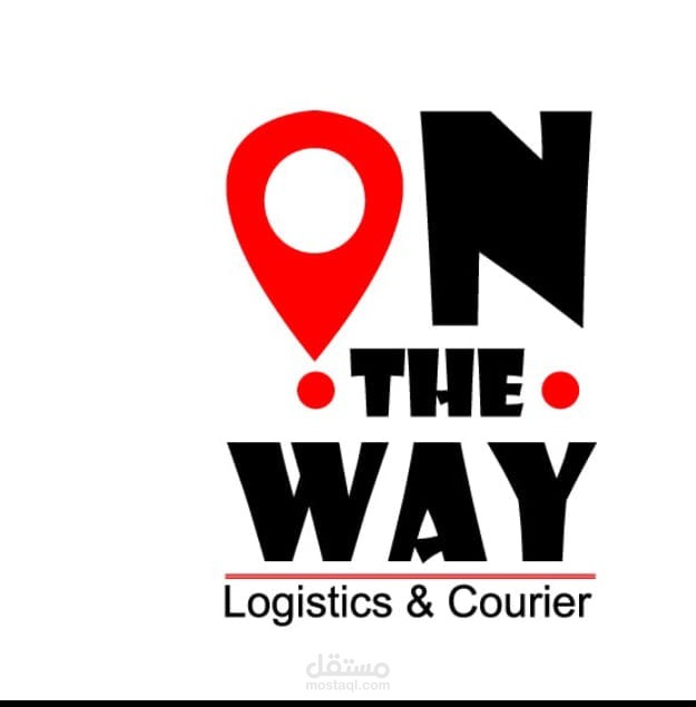 لوجو لشركة شحن اسمها on the way