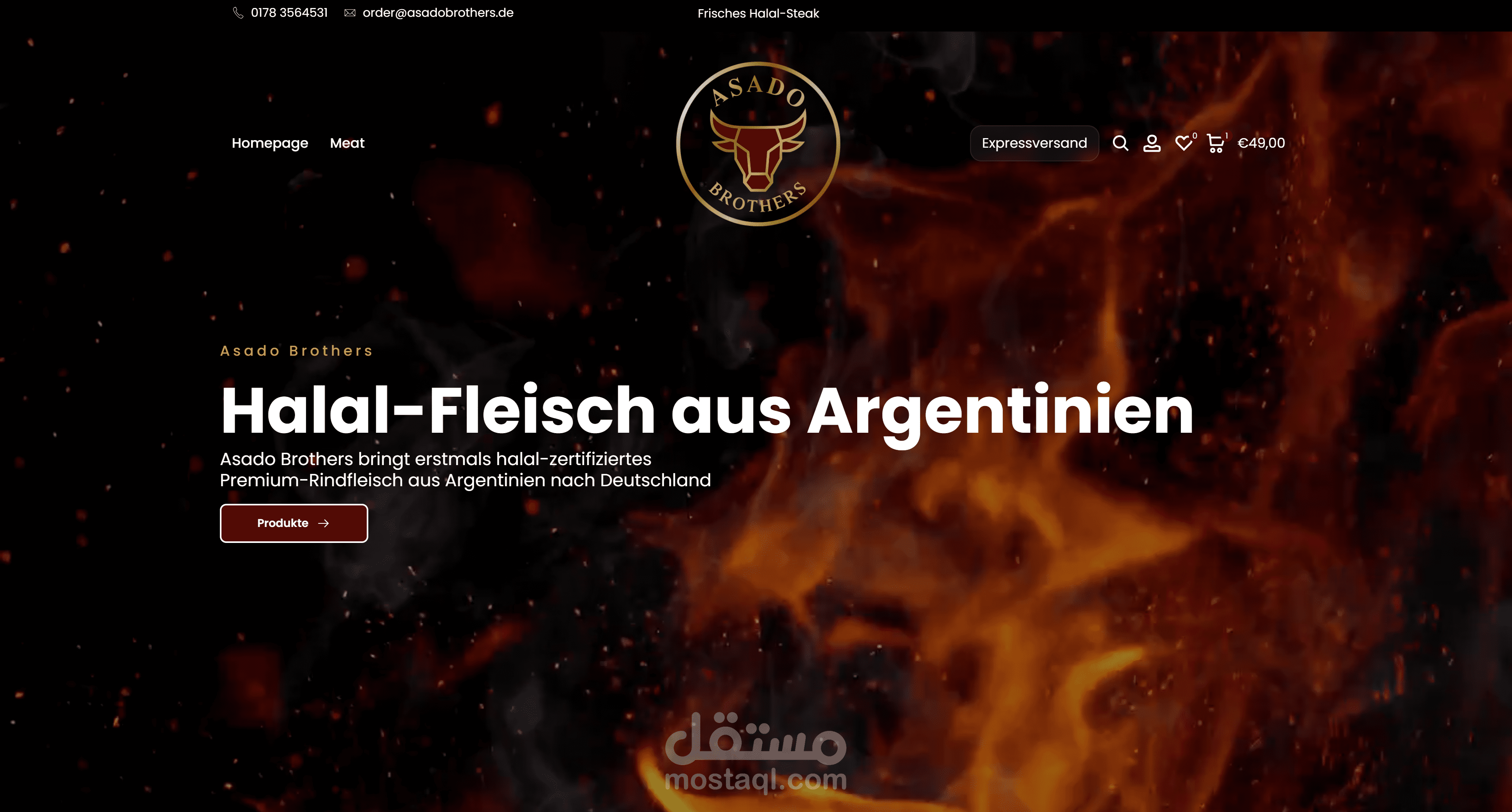 تصميم وتطوير متجر Shopify لبيع اللحوم مع نظام Fast Delivery مخصص