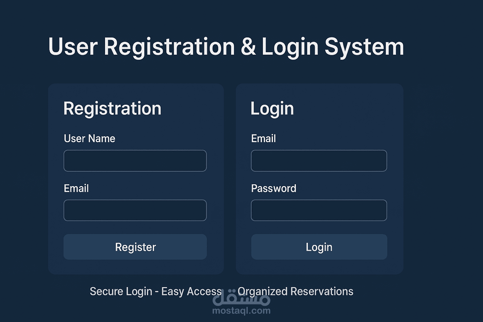 نظام تسجيل دخول وتسجيل مستخدمين