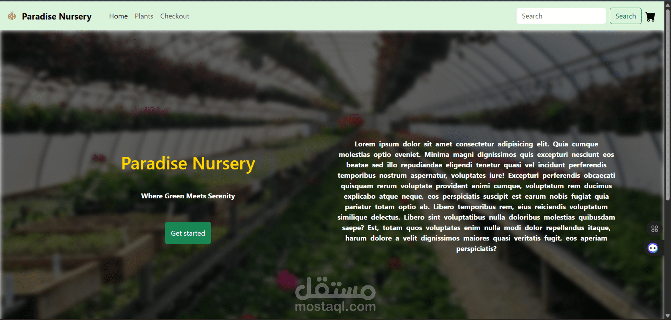 Nursery Flower E-commerce Website