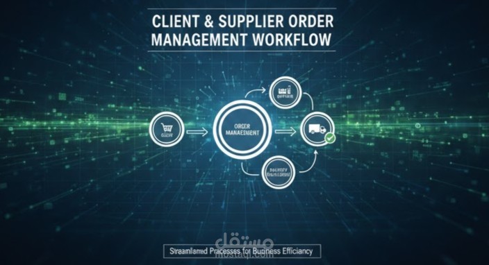 نظام إدارة طلبات العملاء والموردين - Client & Supplier Order Management Workflow