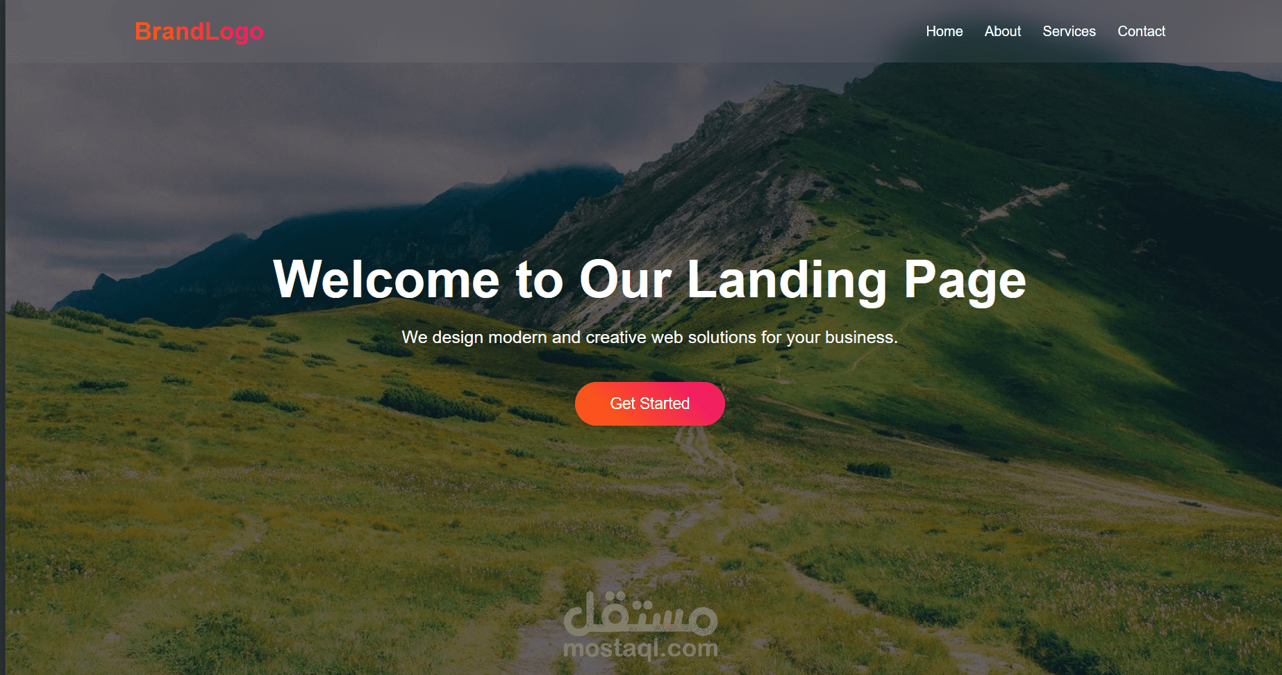 صفحه هبوط لشركه business solutions