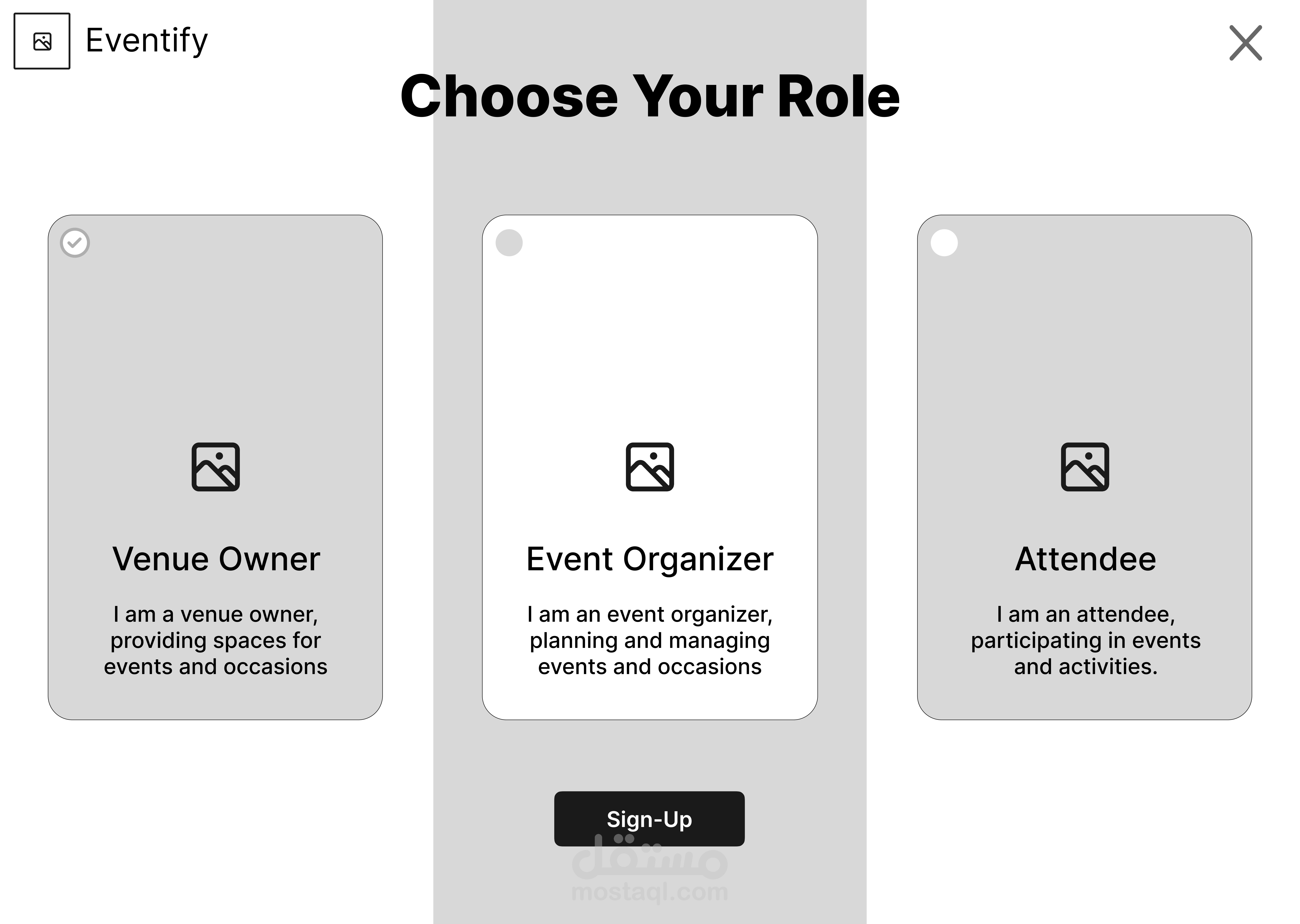 تصميم واجهة موقع Eventify لتنظيم وإدارة الفعاليات على Figma