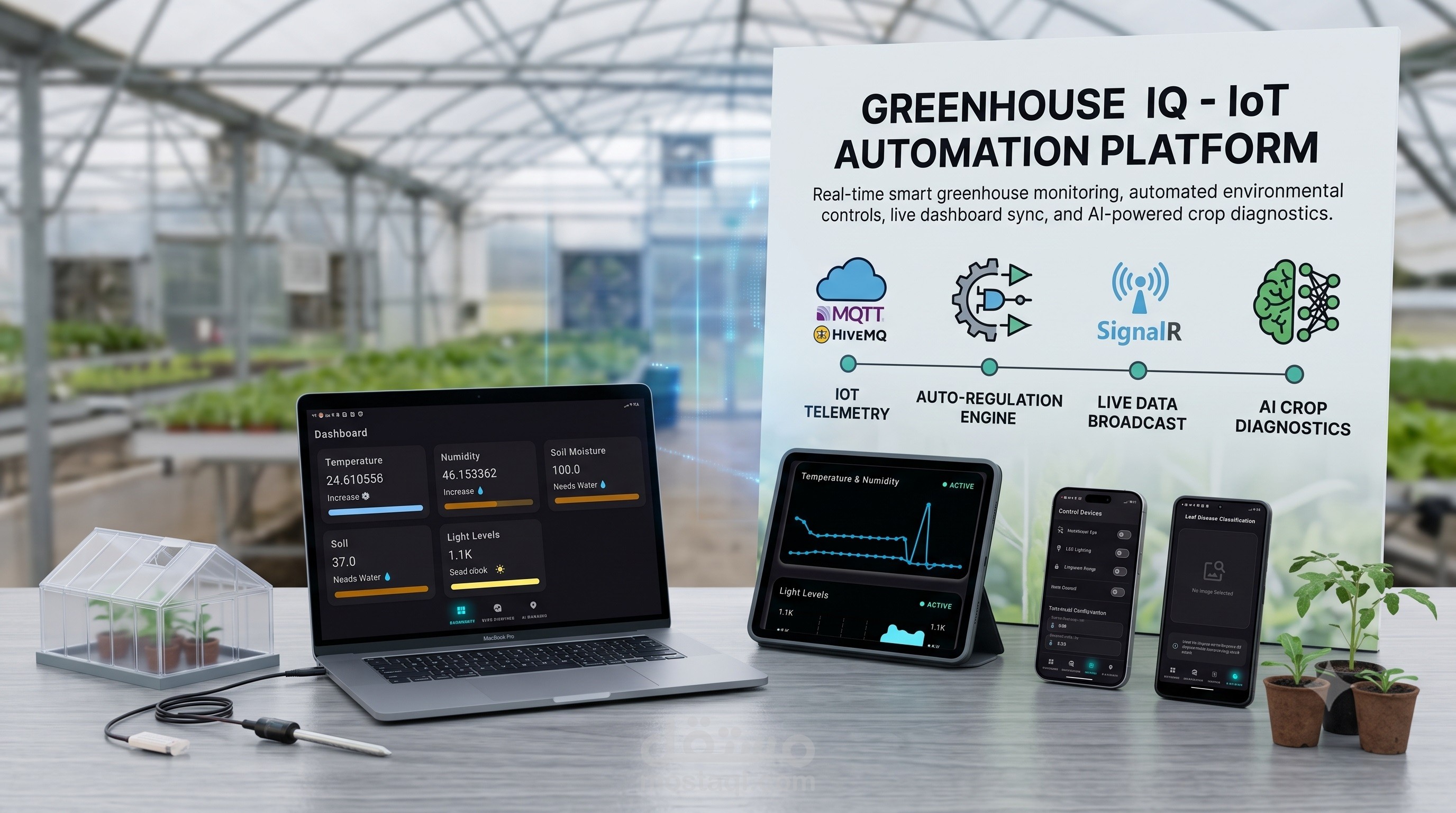 Touch Of Nature | نظام ذكي لإدارة ومراقبة الصوب الزراعية (Smart Greenhouse)