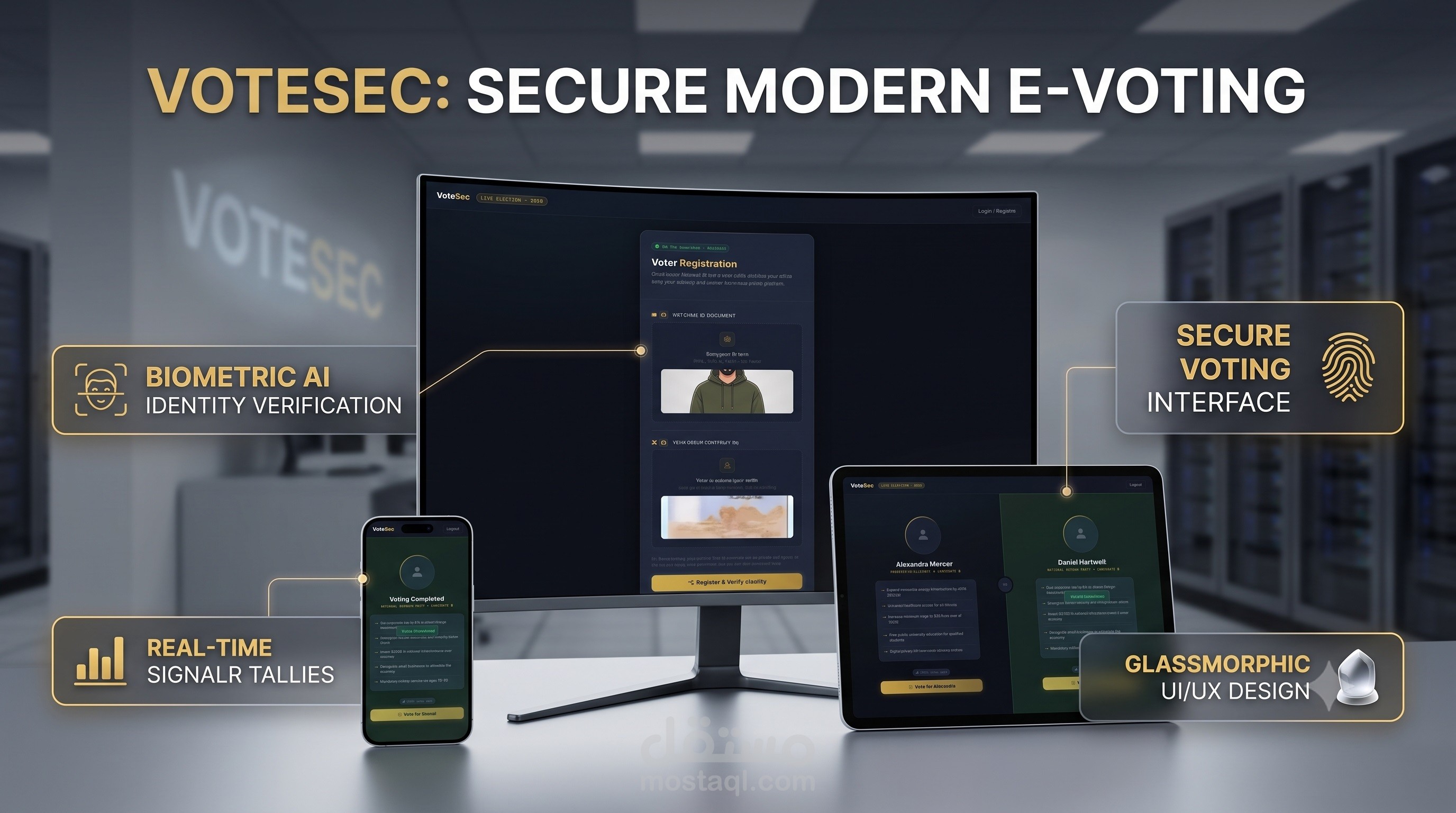 VoteSec | نظام تصويت إلكتروني آمن بالتحقق البيومتري