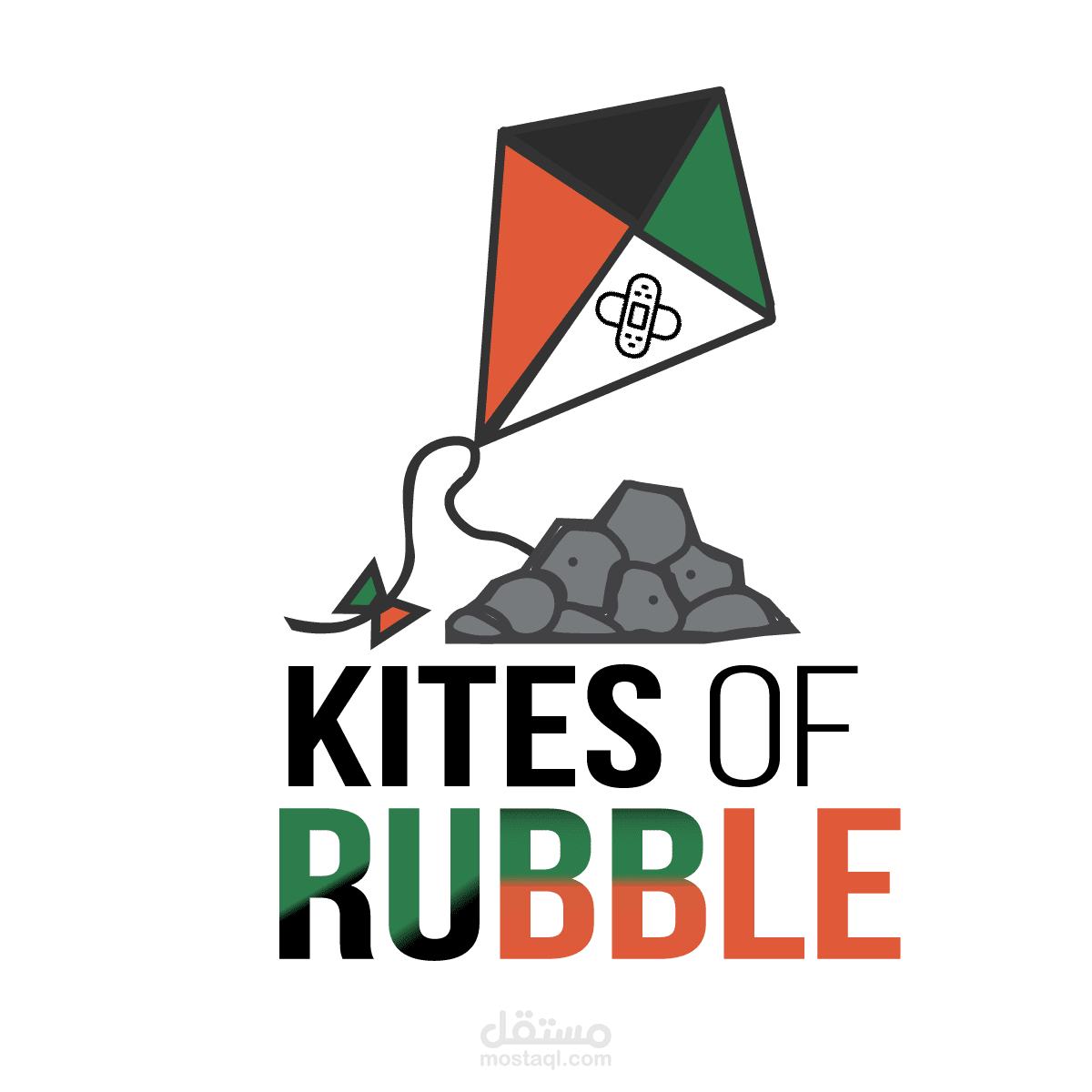 ♥Kites of Rubble – Palestinian Inspired Logo