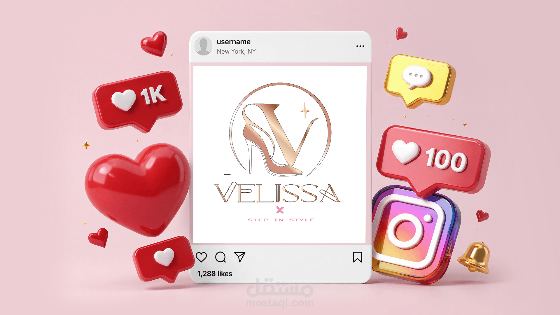 تصميم هوية بصرية لبراند VELISSA للأحذية النسائية | VELISSA Women’s Shoes Brand Identity