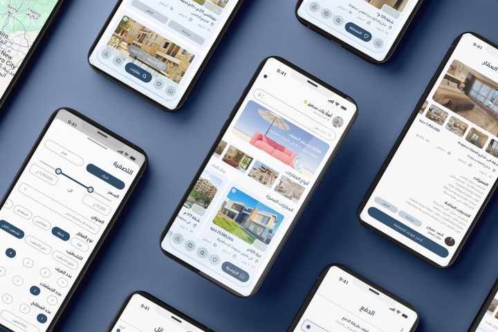 تصميم تطبيق عقاري متكامل “مسكني” – Real Estate App UI/UX Design