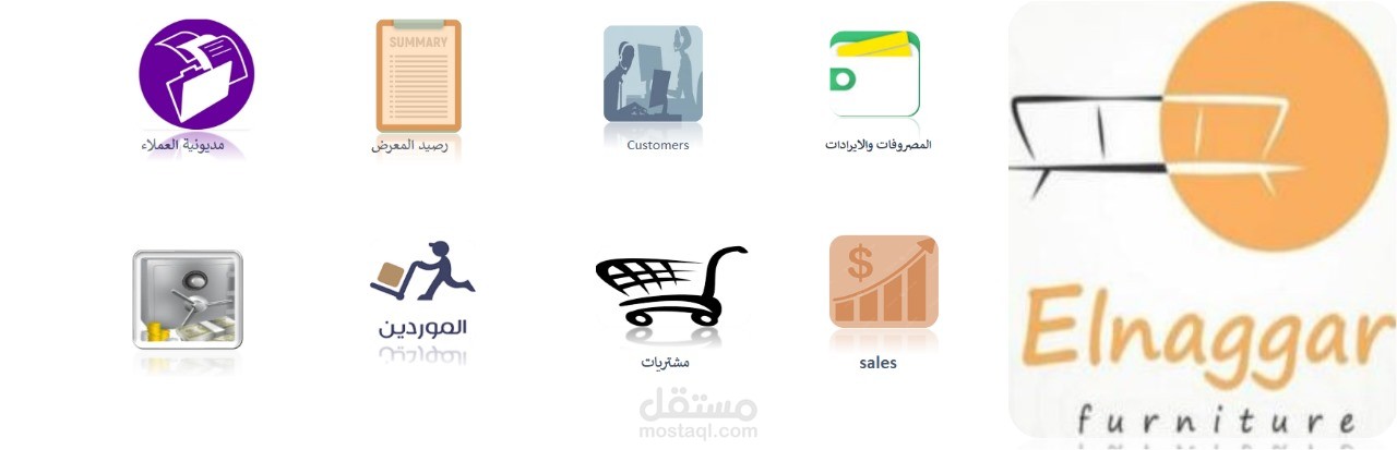نظام محاسبى لادارة معارض اثاث