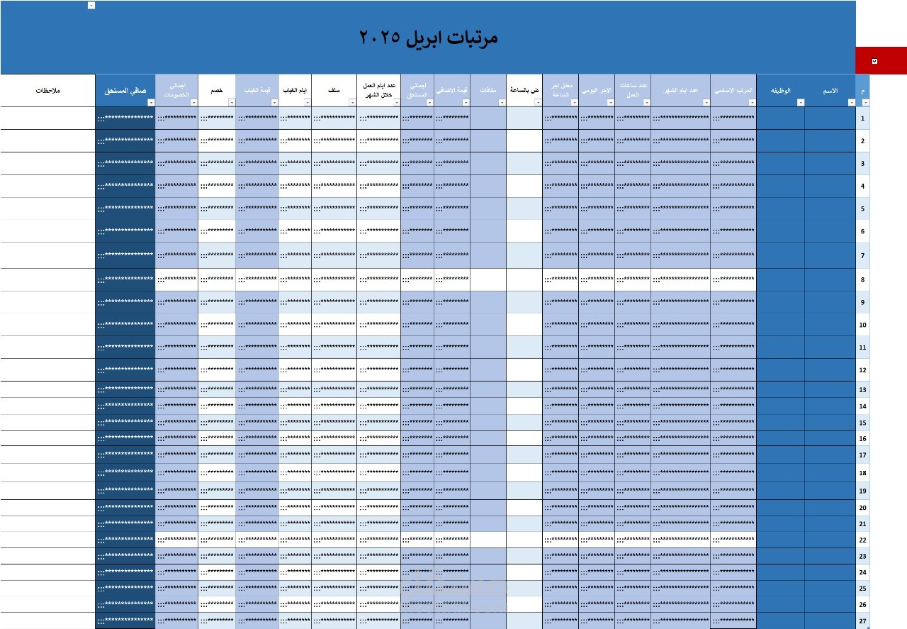 مرتبات موظفين