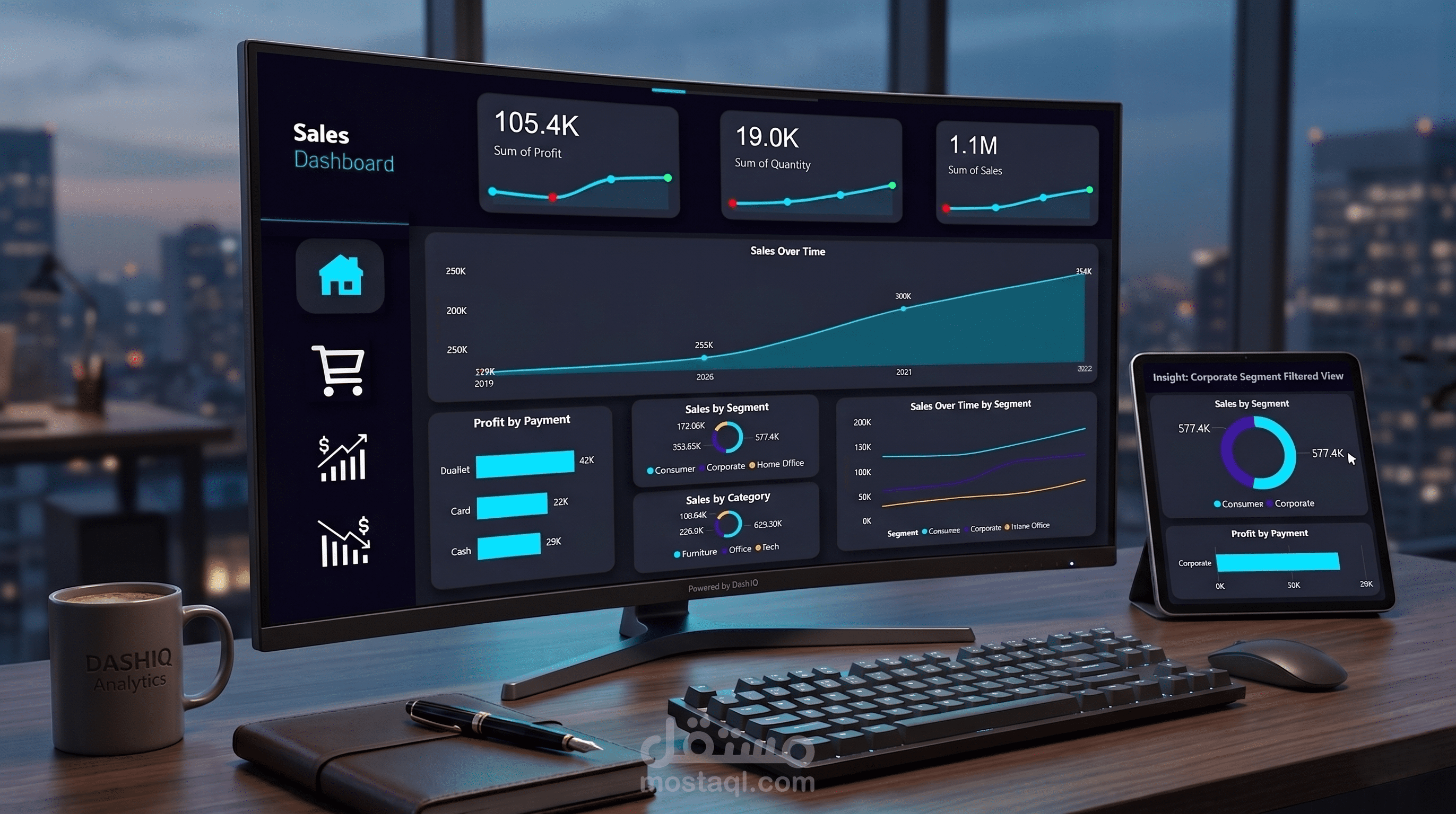 داشبورد مبيعات سوبر ماركت (Sales Dashboard)
