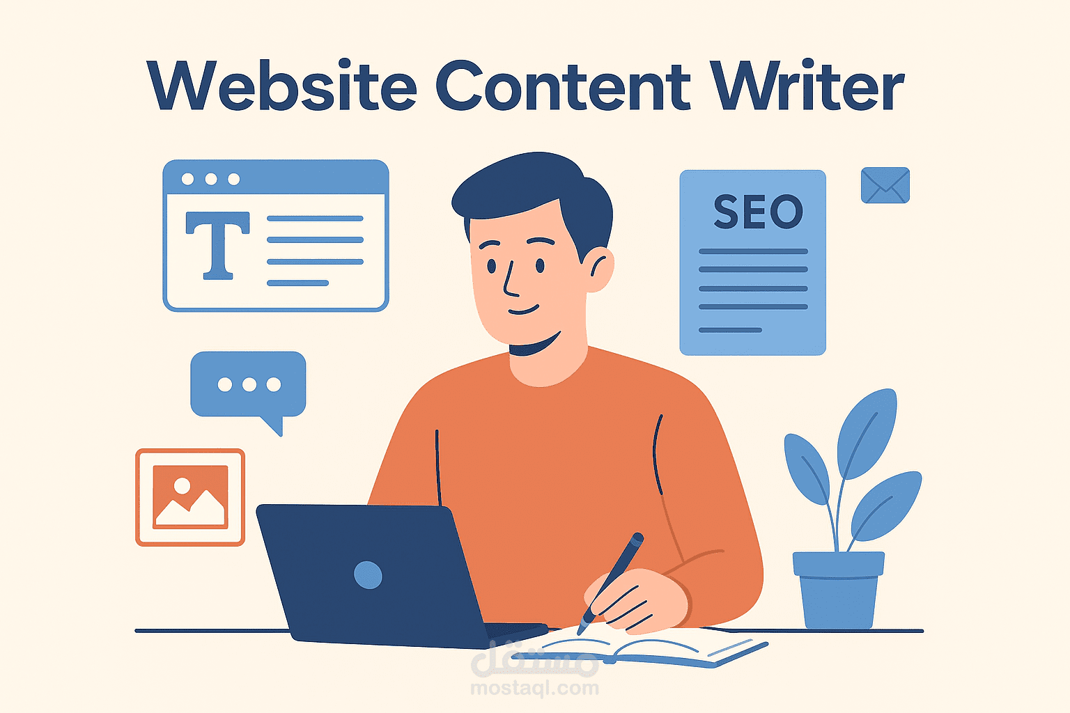 مسؤول عن كتابة وتحرير محتوى جذاب ومتوافق مع محركات البحث (SEO) لزيادة ظهور المواقع وجذب الجمهور المستهدف.