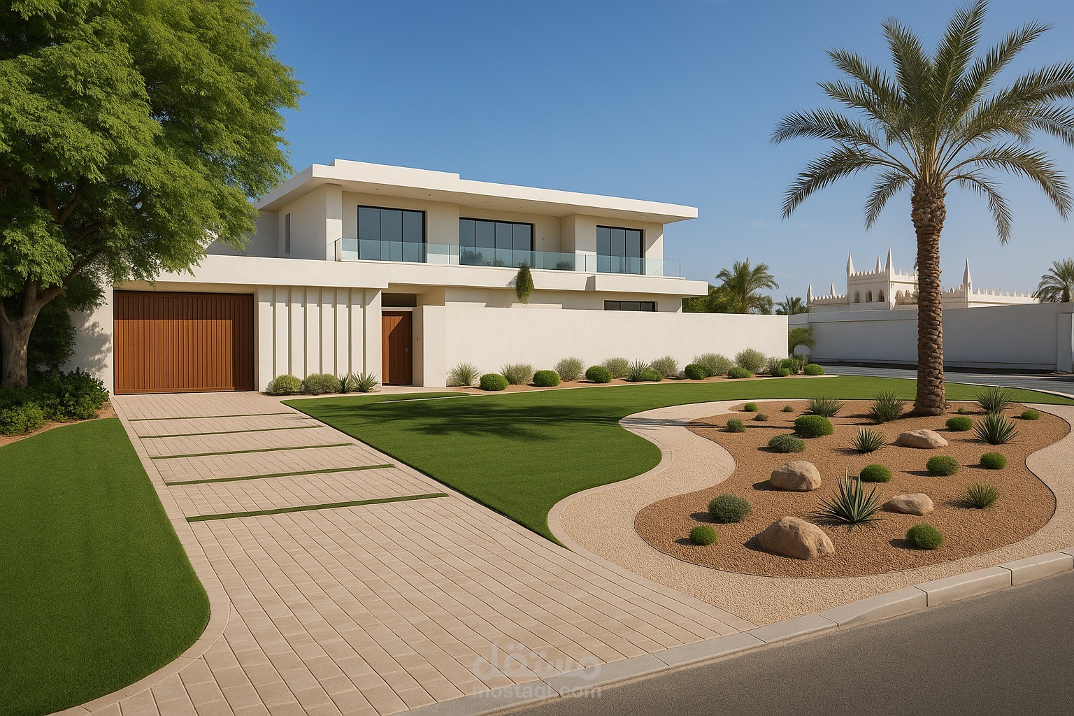 توصيف مشروع تنسيق حدائق لفيلّا سكنية فاخرة
