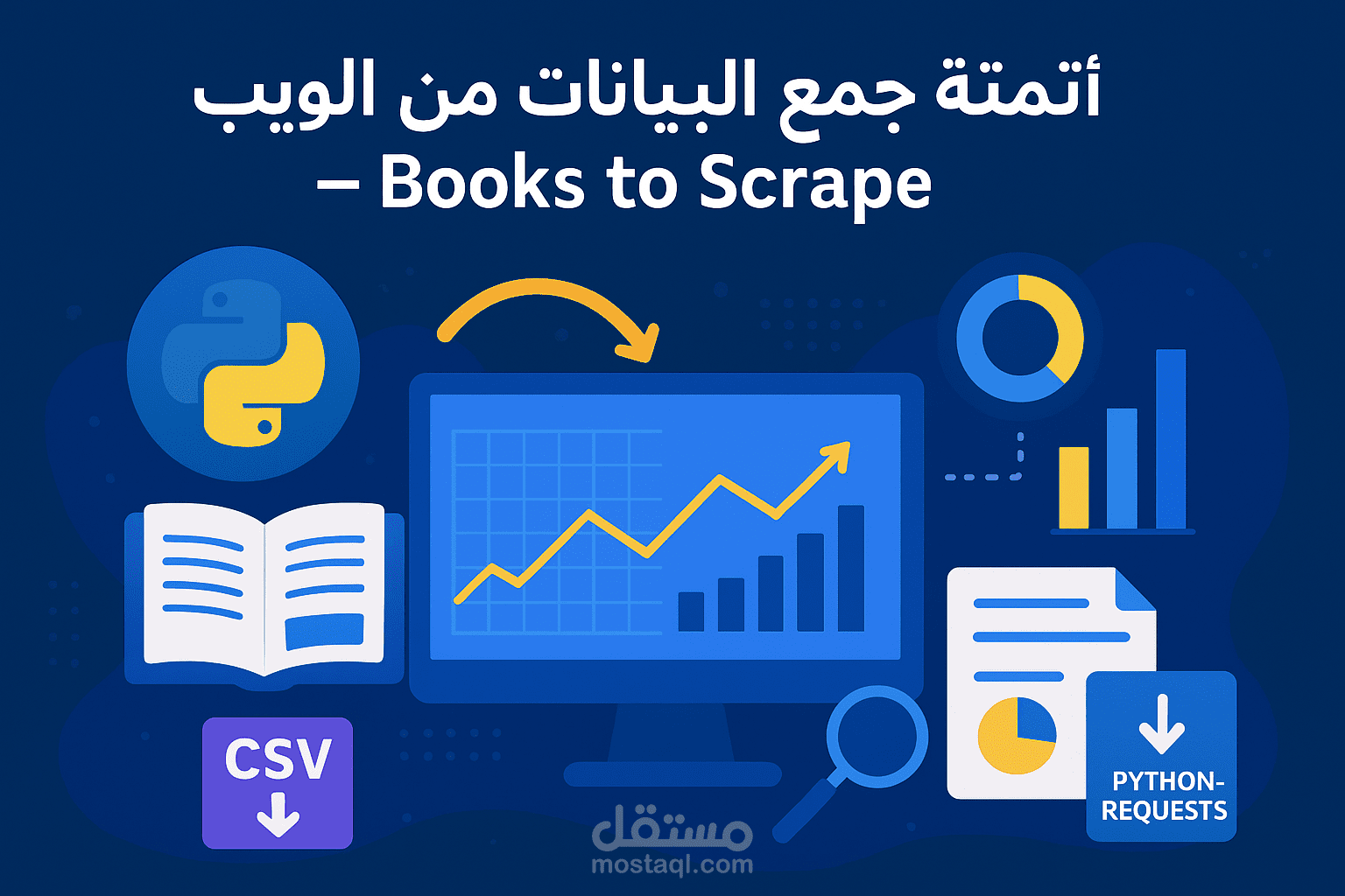 أتمتة جمع البيانات من الويب – موقع Books to Scrape