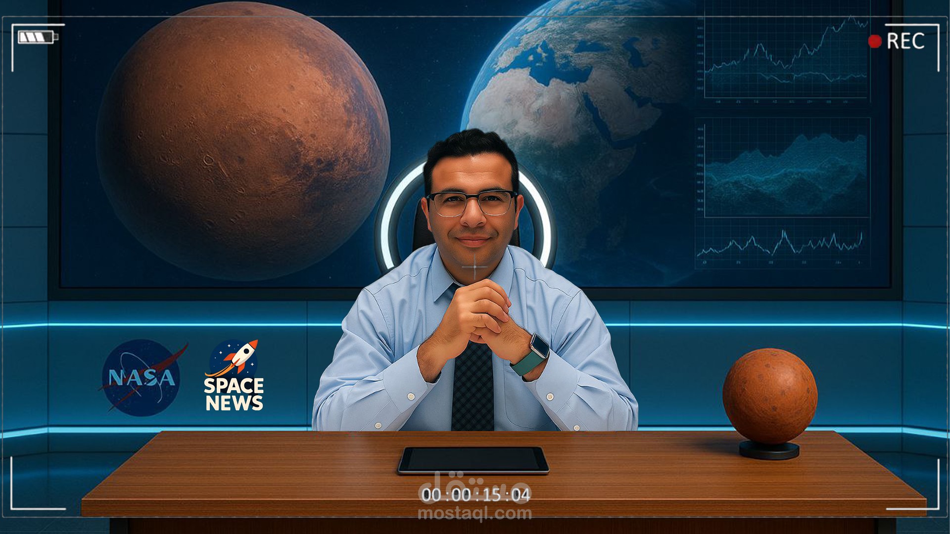 تصميم استوديو لفيديو يوتيوب