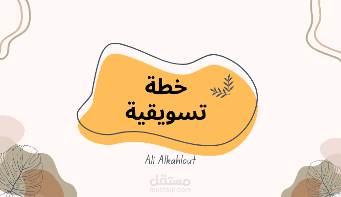 خطة تسويقية