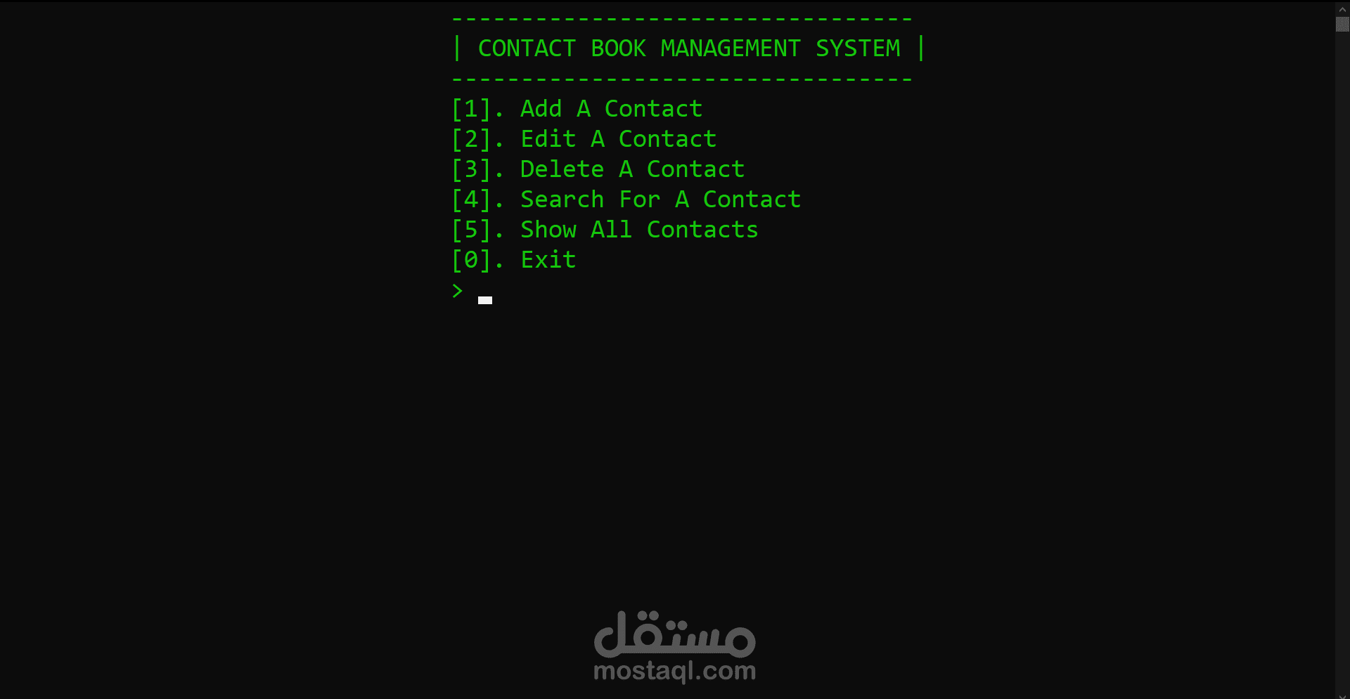 Contact Book Application