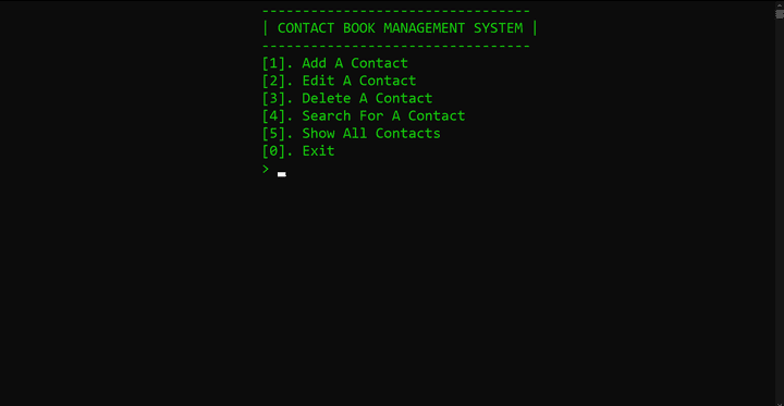 Contact Book Application