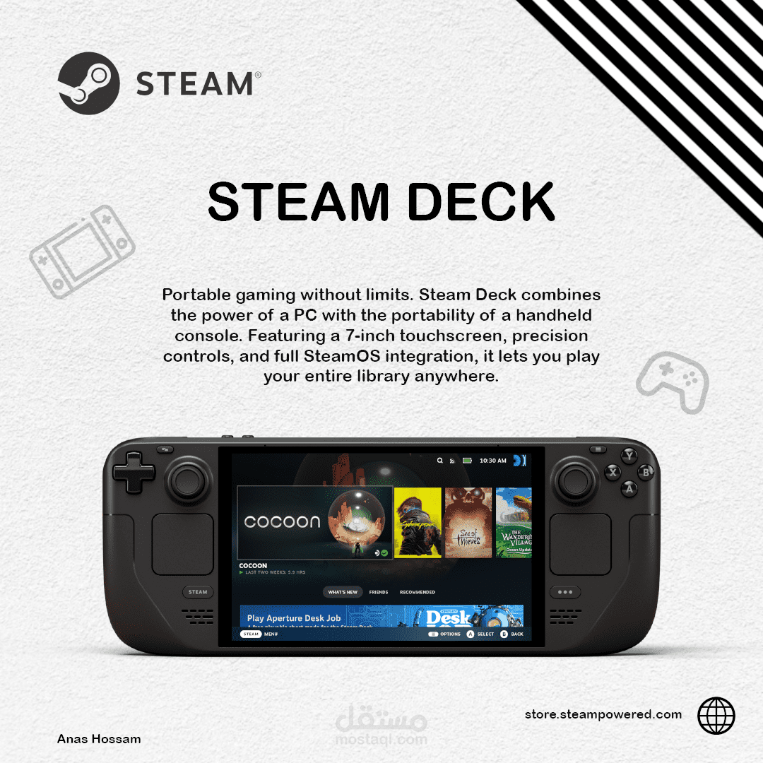 اعلان خيالي لجهاز Steam Deck