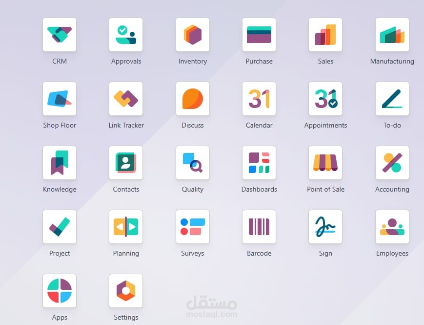 مشروع بستخدام odoo ERP