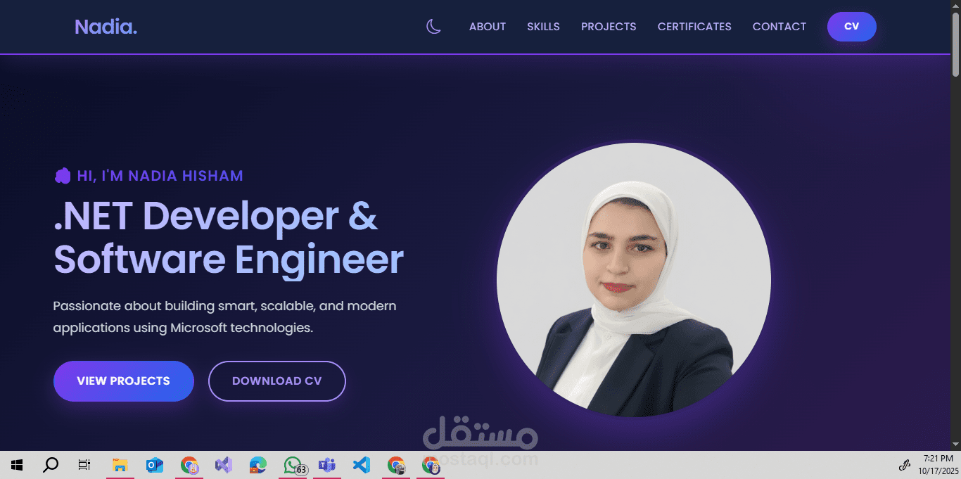 تصميم و برمجه موقع portfolio
