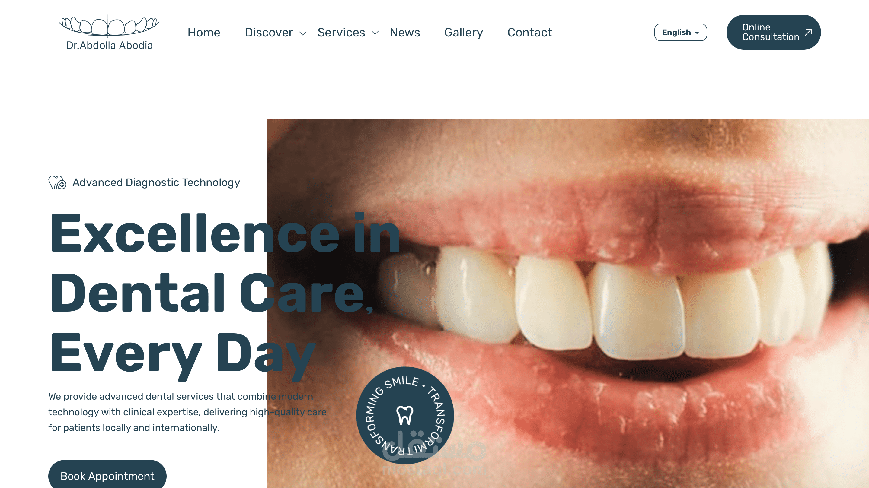 Dr. Abdollah dental care website