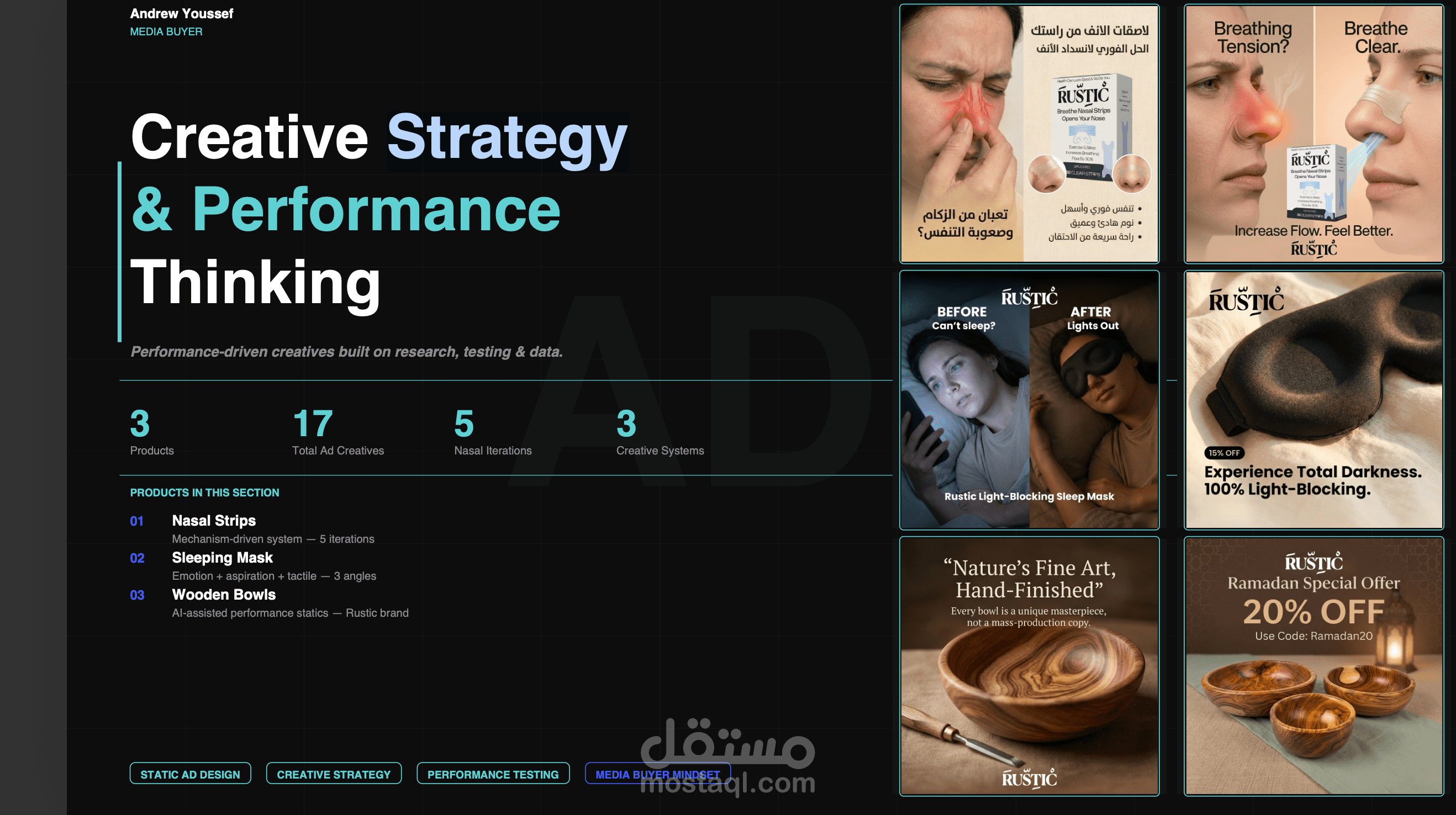 نظام الإعلانات الستاتيك المفصل — (Rustic Health & Wellness)