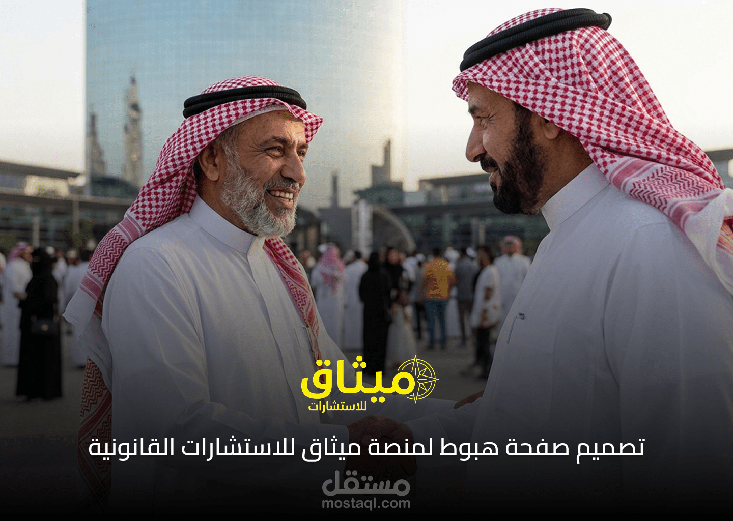 تصميم صفحة هبوط متجاوبة لمنصة استشارات قانونية