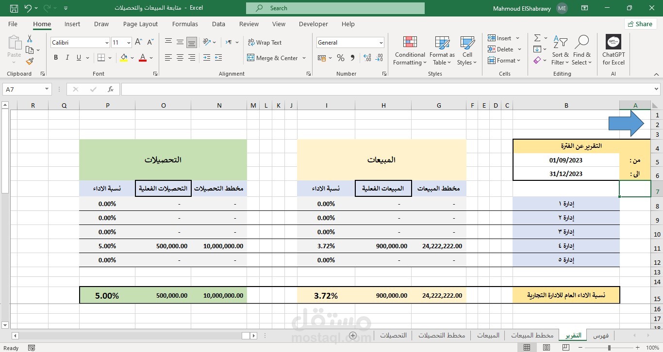 استخراج بيانات وإدارة