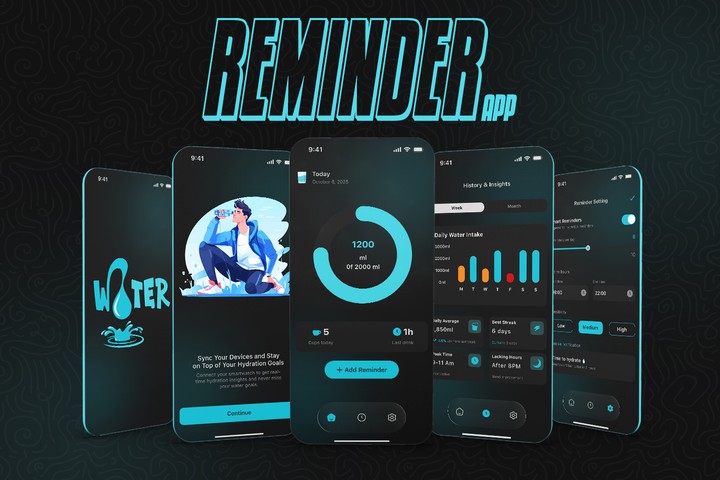 هايدروبال – تطبيق تذكير شرب الماء HydroPal – Water Reminder App