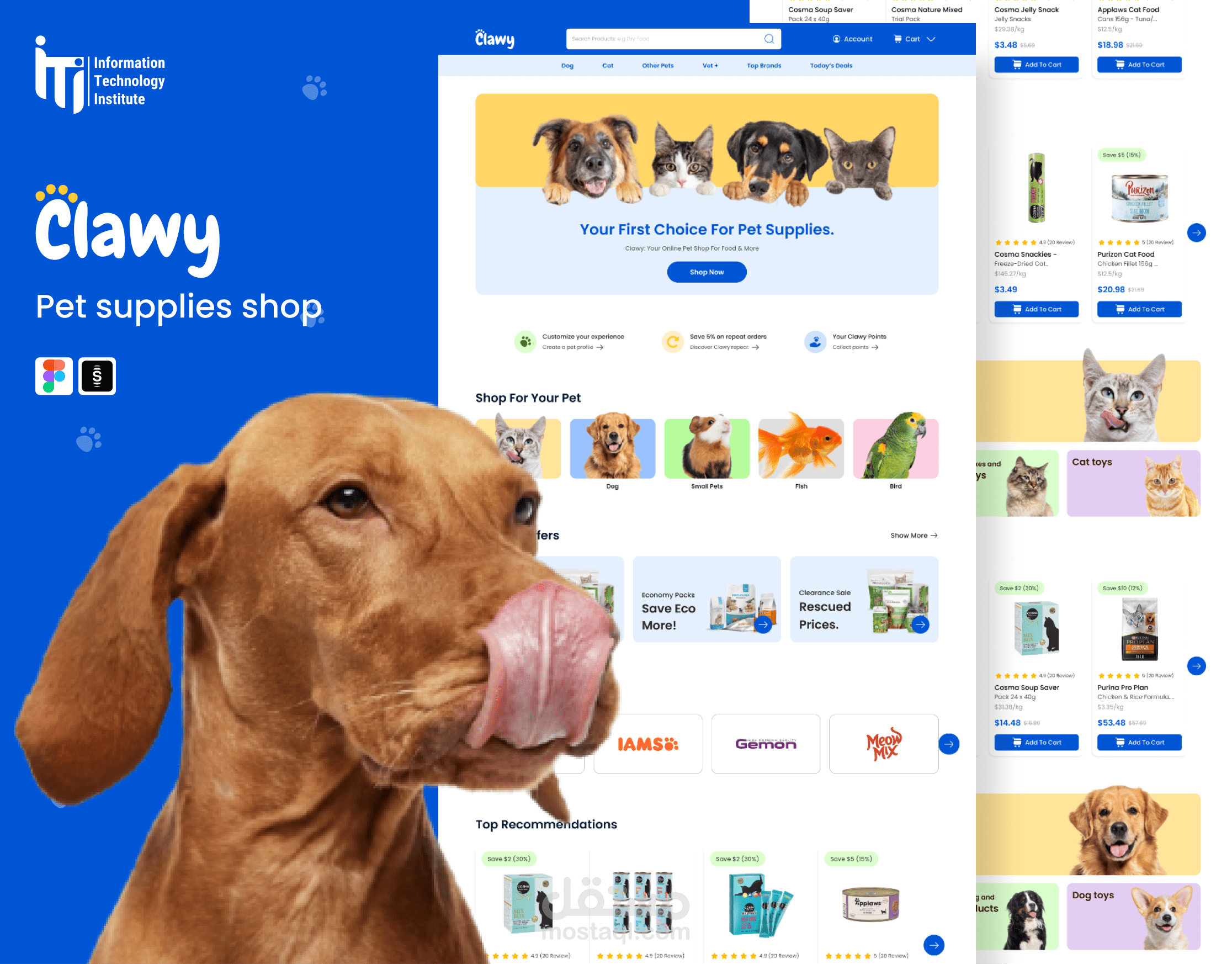 تصميم موقع إلكتروني لمستلزمات الحيوانات | E-Commerce Website for Pet Supplies