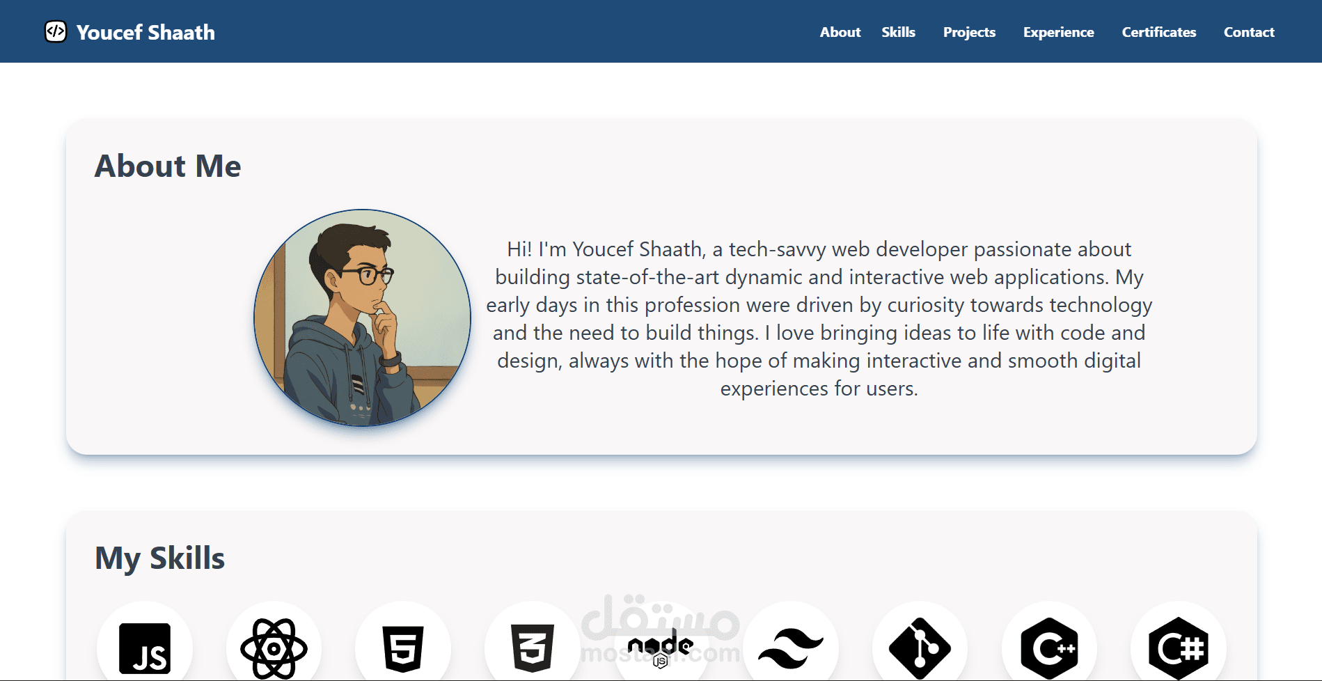 تصميم وتطوير موقع "بورتفوليو" شخصي احترافي وقابل للتخصيص